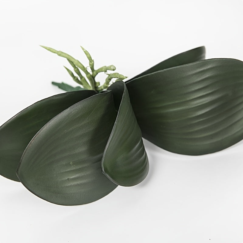 1pc, Simulated Phalaenopsis Leaves, Fake Leaves For Home Decoration, Decorative Leaves For Landscaping Potted Plants, 10inch/9inch/8inch