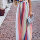 Color Deep V High Waist Maxi Dress - Veooy