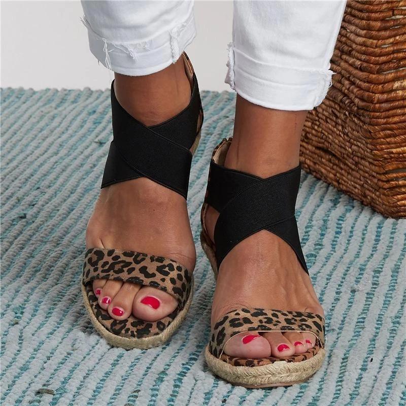 Summer Round Toe High Heel Wedge Casual Ladies Sandals *