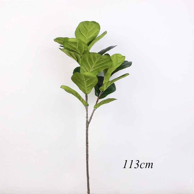 (2 PCS) 122cm 65cm Large Artificial Ficus Tree Tropical Plants Fake Banyan Tree - Veooy