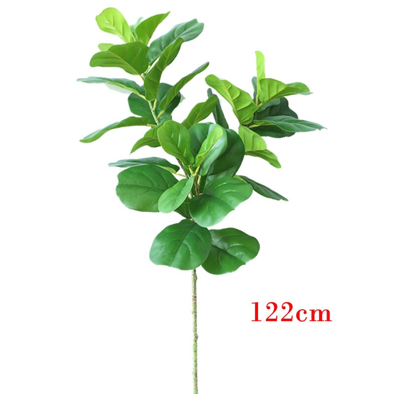 (2 PCS) 122cm 65cm Large Artificial Ficus Tree Tropical Plants Fake Banyan Tree - Veooy