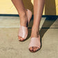 Womens Slip On Casual Low Heel Summer Sandals