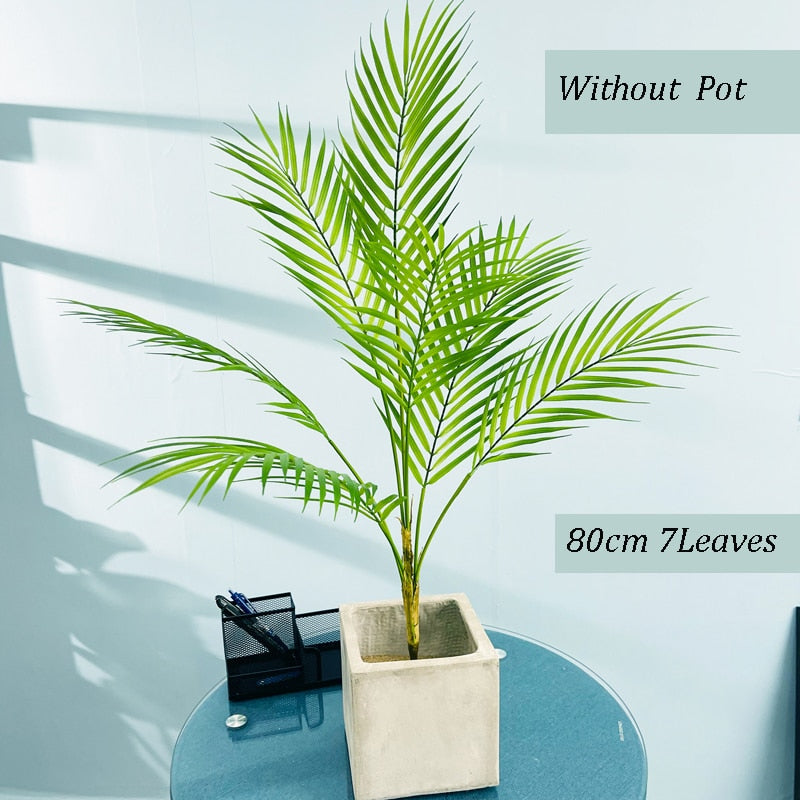 125cm 13 Heads Large Artificial Palm Tree Tropical Plants Fake - Veooy
