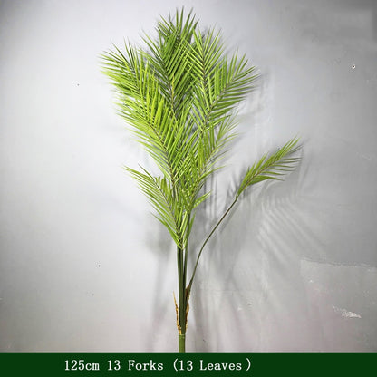 (2 PCS) 125cm 13Heads Large Artificial Palm Tree Tropical Plants Fake