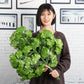 (2 PCS) 12Pcs 5 Heads Large Artificial Ginkgo Branch Fake Plants Autumn Silk