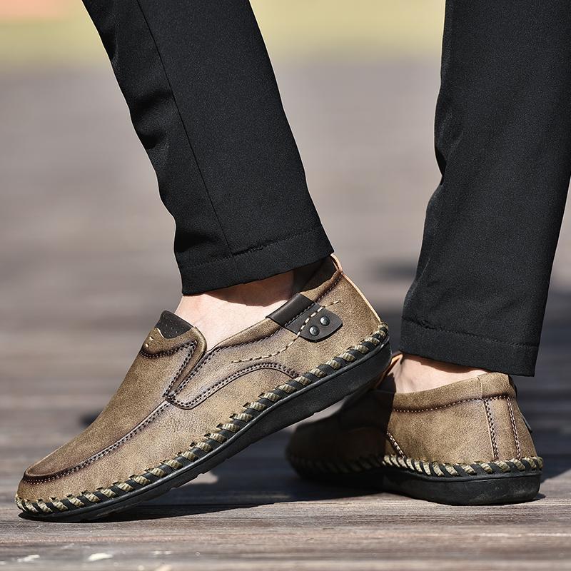 Leather Breathable Moccasins Footwear - veooy