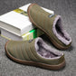 Men Winter Cotton-padded Water-resistant Faux Fur Warm Flat Shoes - veooy
