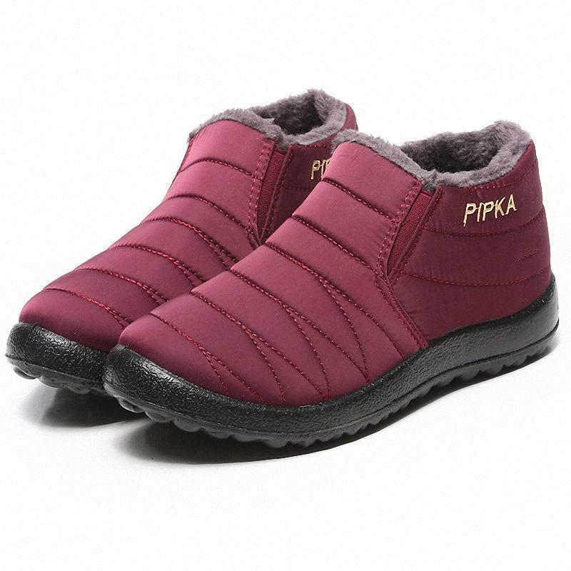 Women‘s Water-resistant Soft Sole Slip On Warm Casual Snow Ankle Boots - veooy