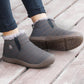 Men's Thickening Faux Fur Lining Winter Water-resistant Ankle Boots Flat - veooy
