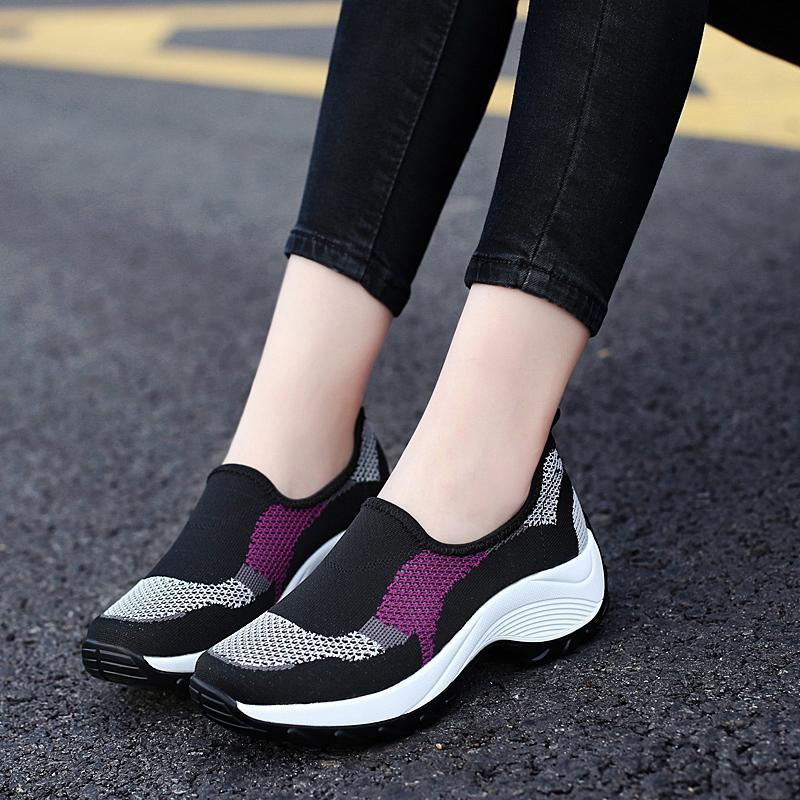 Women Outdoor Light Mesh Non-slip Walking Shoes - veooy