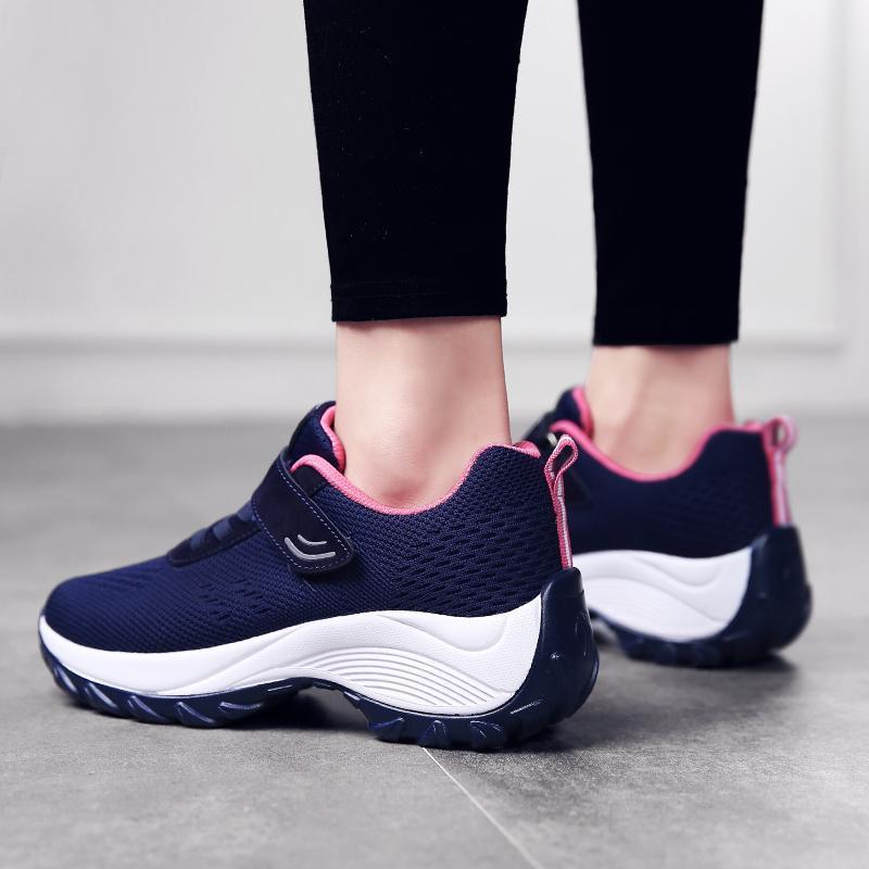Women's Comfortable Woven Knit Sneakers - veooy