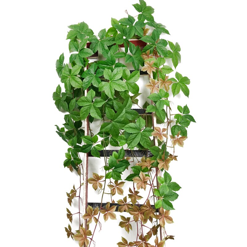 (2 PCS) 160cm 20 Leaves Artificial Plants Long Creeper Rattan Fake Maple