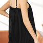 Fashion Casual Solid Backless Halter Pleated Dresses