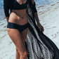 Fashion  Simplicity Solid See-through Swimwears Cover Up