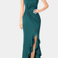 Elegant Solid Flounce Slit One Shoulder Evening Dress Dresses(6 Colors) - Veooy