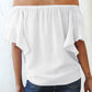 Fashion Sweet Solid Split Joint Off the Shoulder Tops