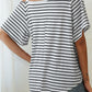Fashion Street Striped Oblique Collar T-Shirts