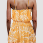 Casual Floral Buckle Flounce Spaghetti Strap Waist Skirt Dresses - Veooy
