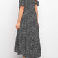 Fashion Casual Print Split Joint O Neck A Line Dresses - Veooy