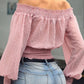 Fashion Casual Solid Split Joint Off the Shoulder Tops