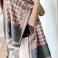 Fashion Casual Letter Geometric Print Lace  Contrast Scarf
