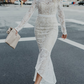 Fashion Elegant Solid Lace Flounce Off the Shoulder Trumpet Mermaid Dresses
