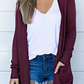 Fashion Solid Split Joint Cardigan Collar Outerwear(5 colors)
