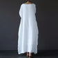 Women Plus Size  Long Sleeve Loose Casual Irregular Maxi Dress