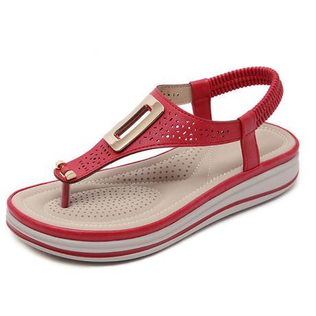 *Women Solid Color Beach Sandals - Veooy