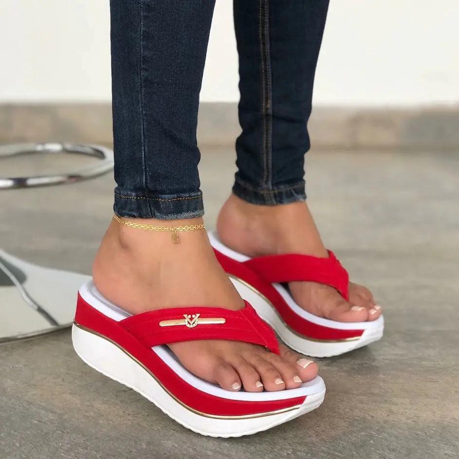 Comfy Sole Flip Flop Sandals * - Veooy