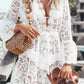 Sexy Lace Long-sleeved V-neck Swimwear Cover-up 💖