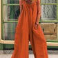 Women JUSTREDCOCO Casual Solid Sleeveless Spaghetti Jumpsuit Wide Leg Pants
