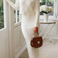 Knitted Solid Color Sweater Skirt Suit