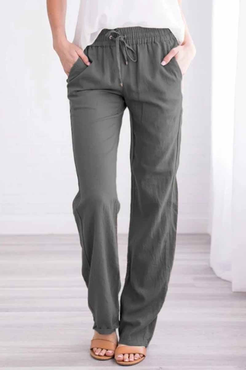 Pockets Drawstring Solid Loose Casual Fall Pants(6 Colors) 💖