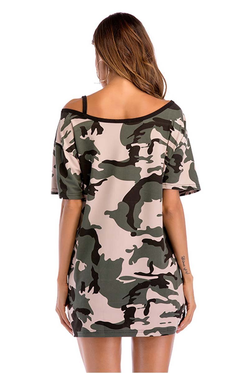 Camouflage Strapless T-shirt 💖