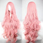 Pink long wavy wig