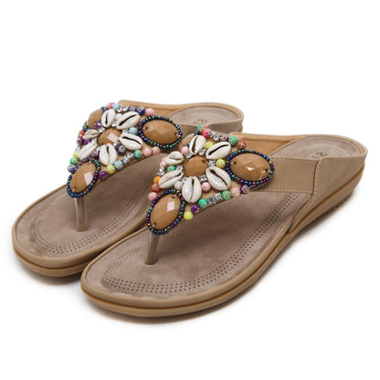 Bohemia Beach Slippers Women Sandal Summer Leather - Veooy