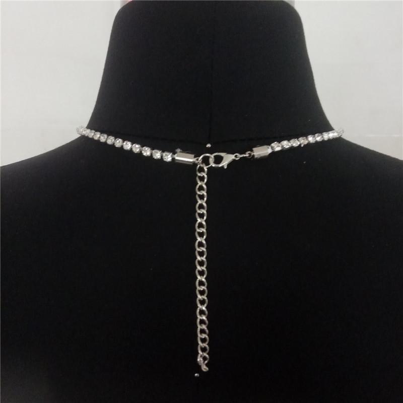 HipHop Shiny Cross Necklace Tennis Chain-veooy - Veooy