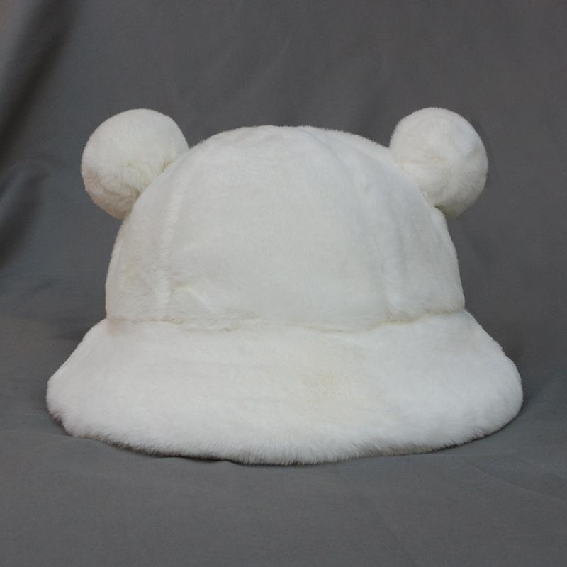 Cute Furry Bear Ears Fisherman Hat SP15198 - Veooy
