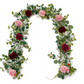 1pc 70.8in Artificial Eucalyptus Garland With Flowers