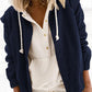 Patchwork Casual Loose Corduroy Cardigans