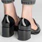Women Spring Chunky Heel Casual Loafers Slip On Shoes *