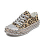 Women's Leopard Rivets Sneakers *