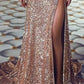 Split Floor-Lenght Maxi Dress Sleeveless One Shoulder Standard-Waist Elegant Party Dress - veooy