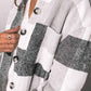 Fashion Lapel Loose Plaid Jacket Tops(3 Colors)