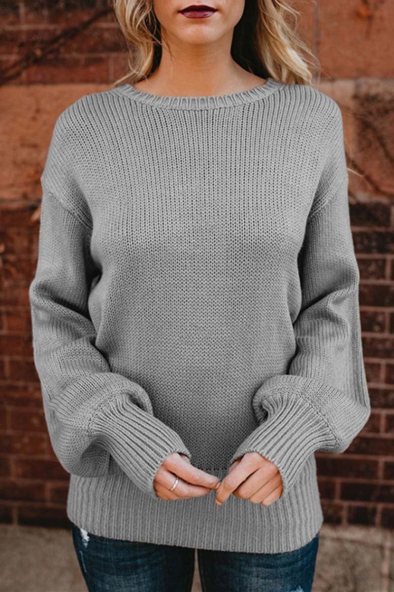 Comfy Backless Lace-Up Bandage Sweater 💖