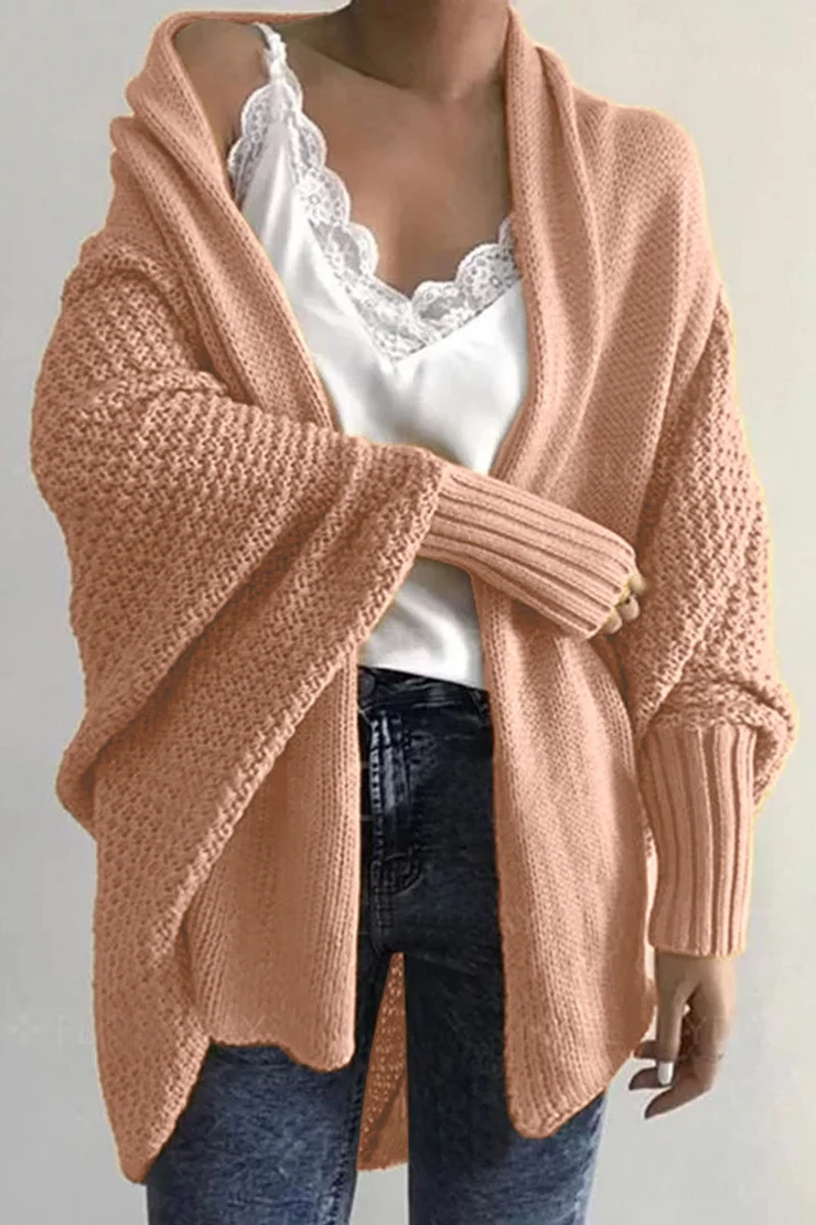 Batwing Sleeve Sweater Cardigan (4 Colors)