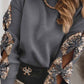 Fashion sequin stitching knit Tops(3 colors)