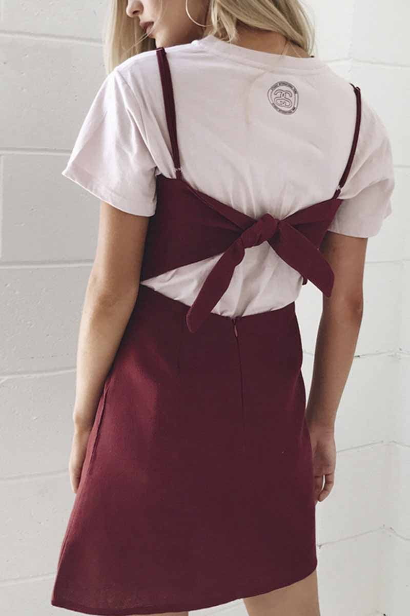 Sexy Backless Bow Mini Dress 💖