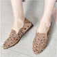 Casual Hollow Out Slip on Floral Comfortable Flat Loafers Artificial Leather Simple - Veooy